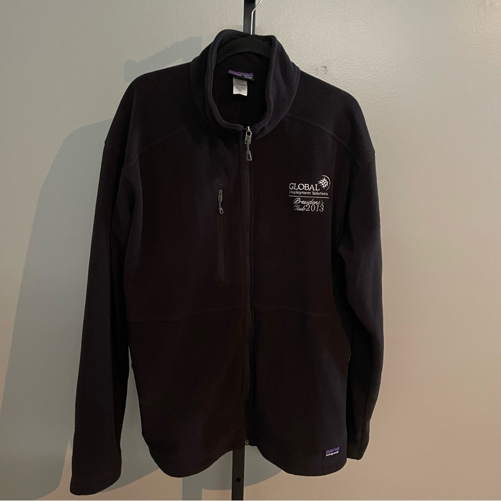 Patagonia Synchilla Black Fleece Full Zip Jacket Size XL